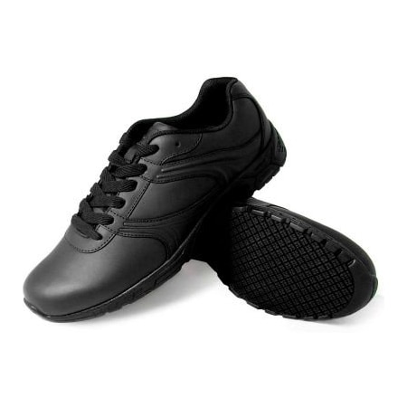 Lfc, Llc Genuine Grip® Women's Athletic Plain Toe Sneakers, Size 7.5W, Black 130-7.5W